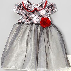 Plaid Red black gray Dress Size 24M